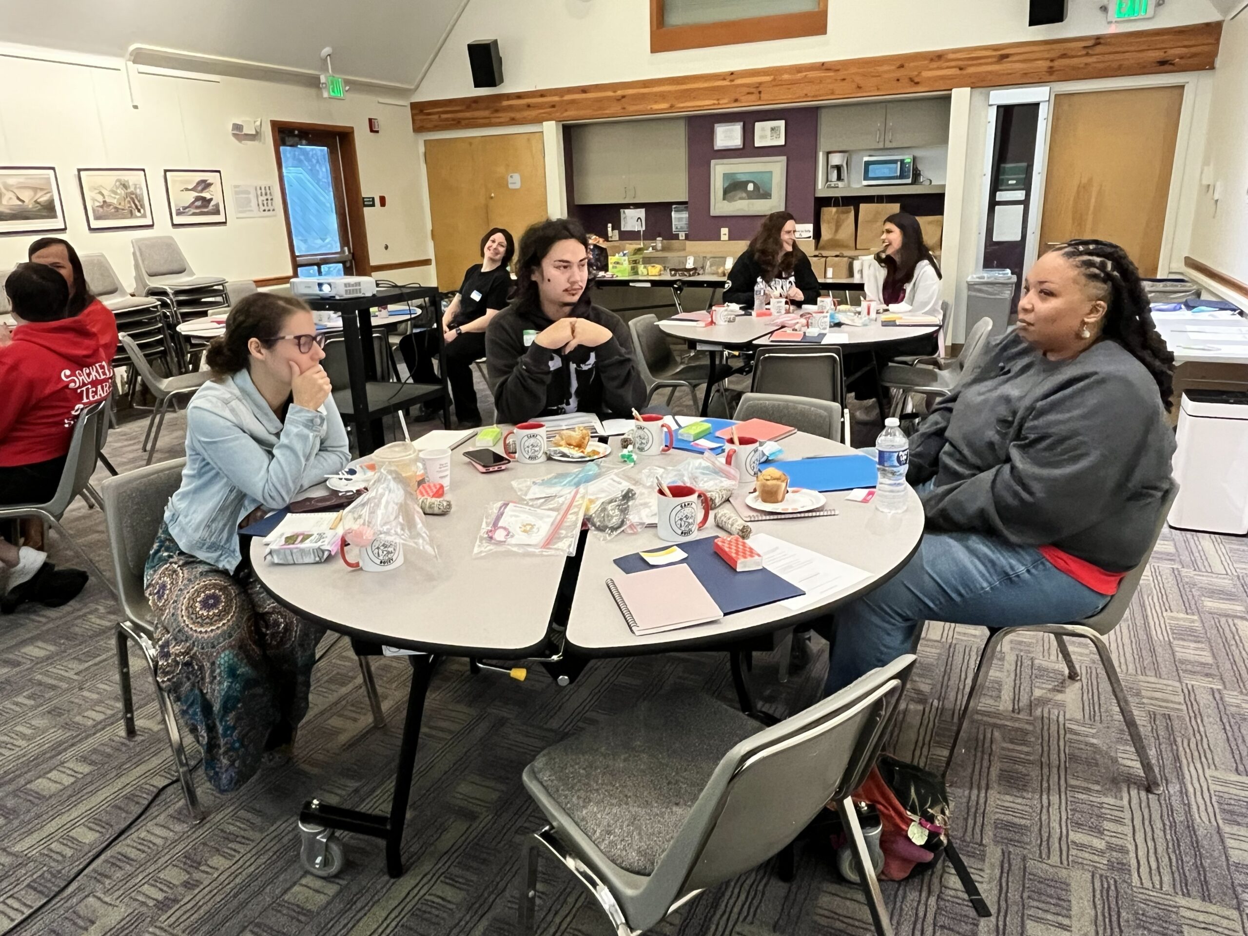 Participants taking part in a table activity