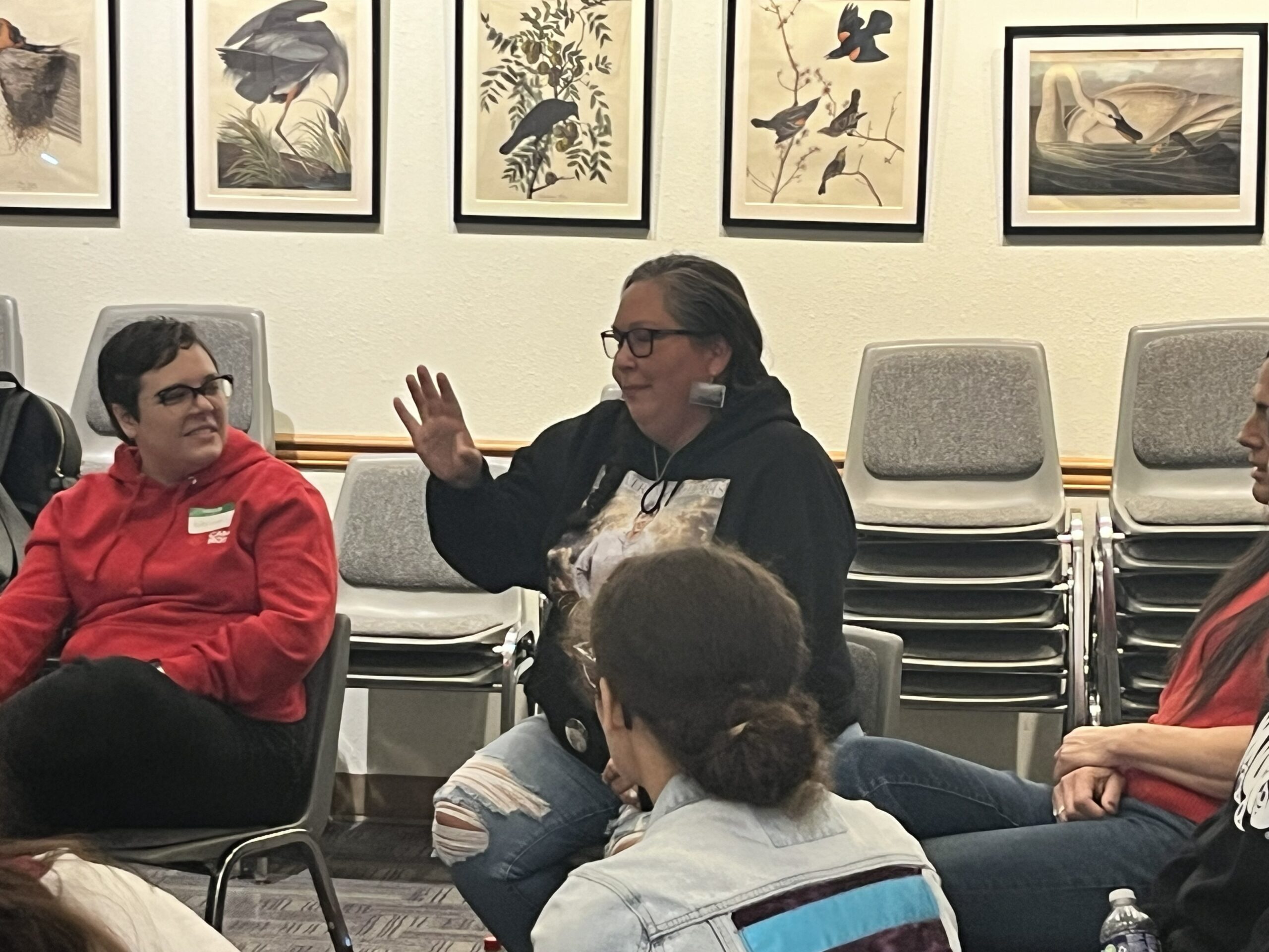 Participants sharing in a workshop circle