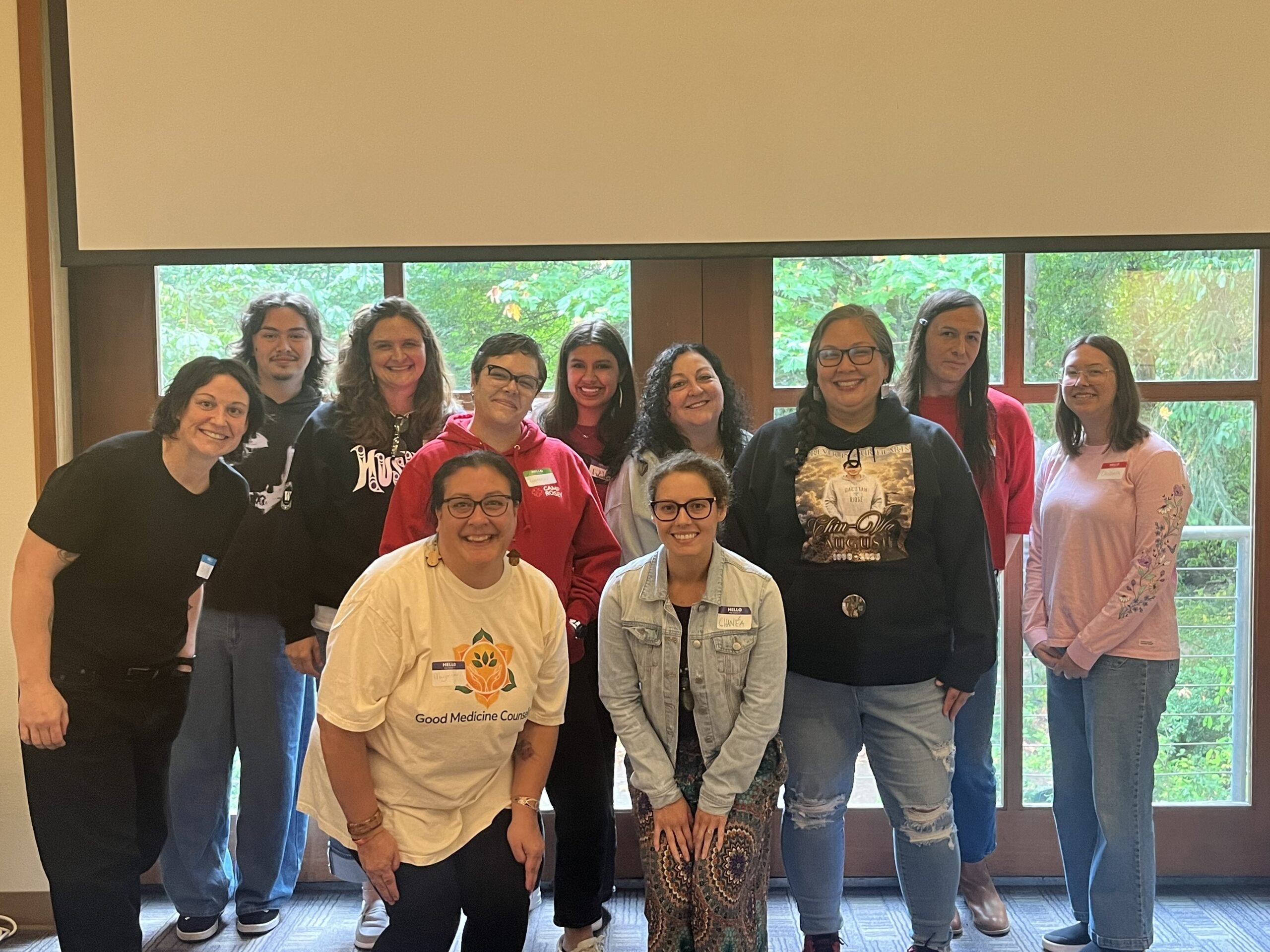 Workshop participants together at the Tahoma Indian Center